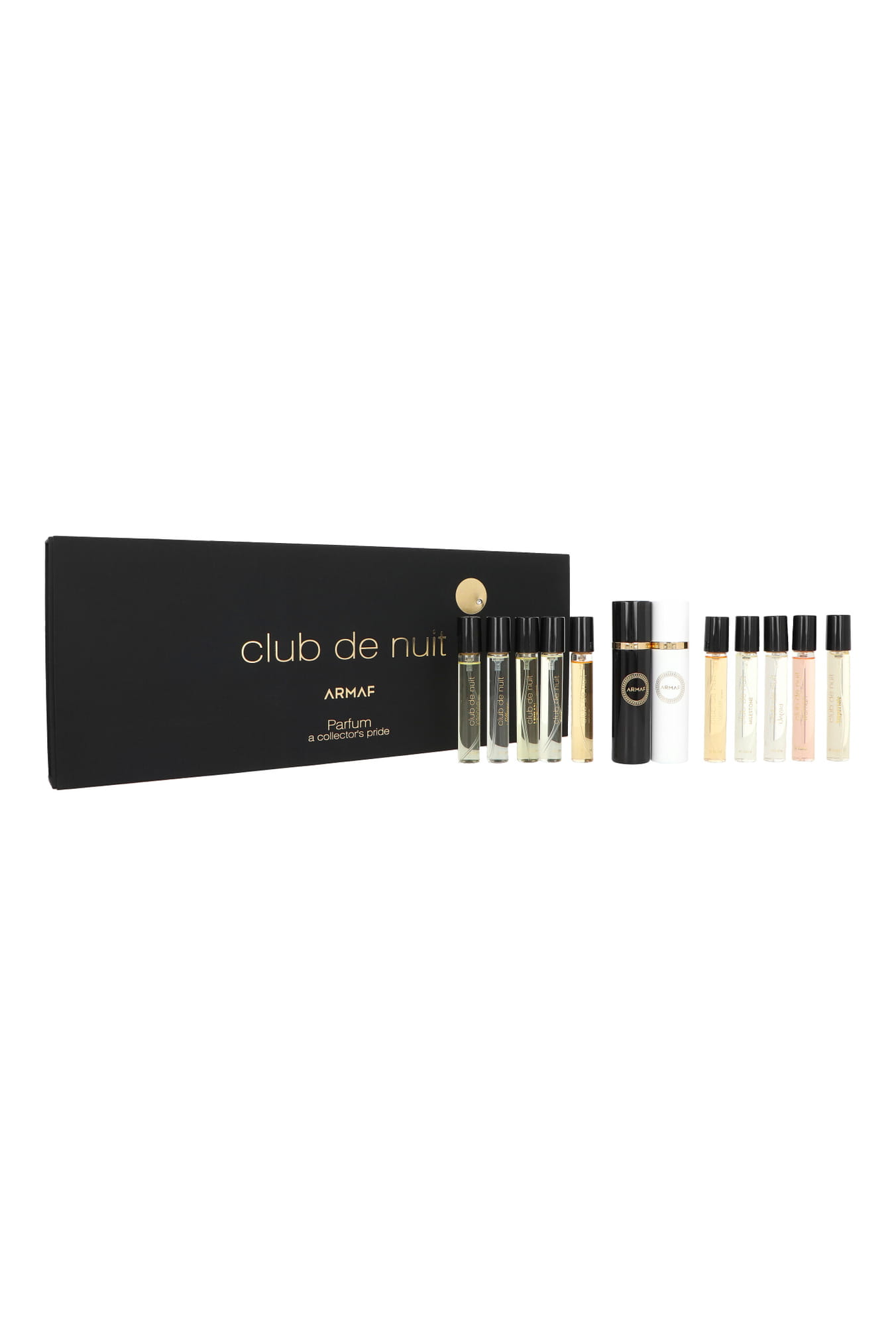 Zestaw Armaf Discovery Zestaw Club de Nuit Intense Man 10ml + Intense Woman 10ml + Urban Elixir 10ml + Sillage 10ml + Milestone 10ml + Untold 10ml + Iconic 10ml + Imperiale 10ml + Man 10ml + Women 10ml + Case 2szt.-654999
